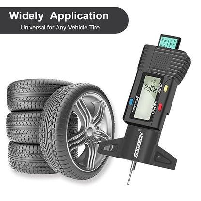 GODESON Digital Tire Tread Gauge,3 Modes: Fractional Inch, Decimal Inch, Millimeter -Color-Coded Bar-Accurate Tire Depth Gauge for Cars, Trucks, Vans, SUVs