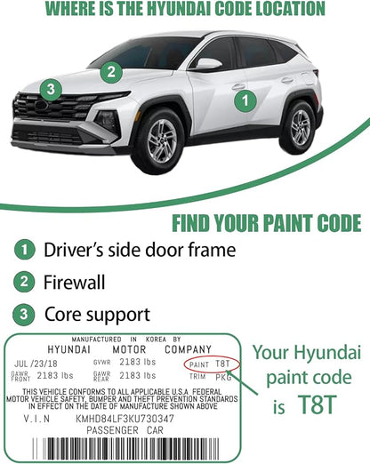 W6H Serenity White Pearl Touch Up Paint for Hyundai, Color Accurate Car Paint Scratch Repair Pen, Quick & Easy Fix Automotive Chips and Nicks