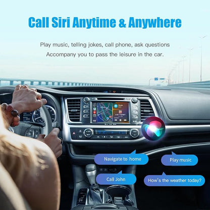 Wireless Carplay Android Auto Adapter for Toyota with Entune2.0 2014-2019, Fits for Tundra/Highlander/RAV4/Tacoma/Camry/Corolla/Avalon/Prius/CH-R/Sienna (FT-Adapter)