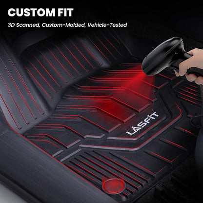 LASFIT Floor Mats & Cargo Mat for Nissan Rogue 2021-2026 (Not Fit Rogue Sport), Custom Fit All Weather TPE Floor Liners for Nissan Rogue S/SV/SL/Platinum 2021-2026 Full Set Car Mats & Trunk Mat, Black