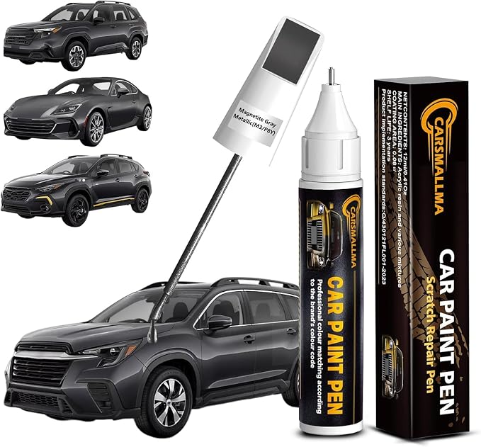 M3/P8Y Magnetite Gray Metallic Car Touch Up Paint for Subaru, Color Accurate Car Paint Scratch Repair Pen Kit Quick & Easy Fix Vehicle Chips and Automotive Nicks Scuff