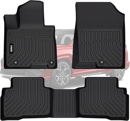 VIWIK 2022-2026 Hyundai Tucson Floor Mats Hybrid, All-Weather Protection, Custom Fit for 1st & 2nd Row, TPE, Non-Slip, Easy to Clean, Waterproof, Durable