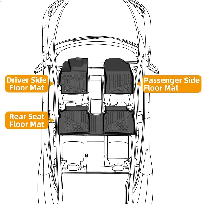 Floor Mats for Toyota Prius 2012 2013-2015, Prius Floor Mats (NOT for Prius c or Prius v or Plug-in), TPE Non-Slip Waterproof Summer Winter Floor Liners