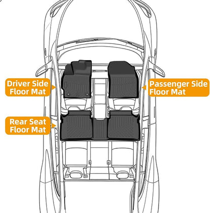 Floor Mats for Toyota Prius 2012 2013-2015, Prius Floor Mats (NOT for Prius c or Prius v or Plug-in), TPE Non-Slip Waterproof Summer Winter Floor Liners