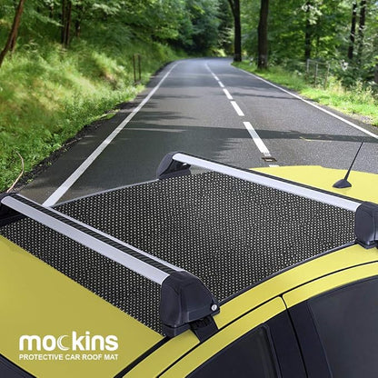 Mockins 39" x 36" Anti Slip Mat for Car Roof Cargo Bag & Carrier | Soft Roof Rack Pads | Customizable Cargo Mat for SUV , Truck & More | Non-Scratch, Multi Functional Anti Slip Pad for Car