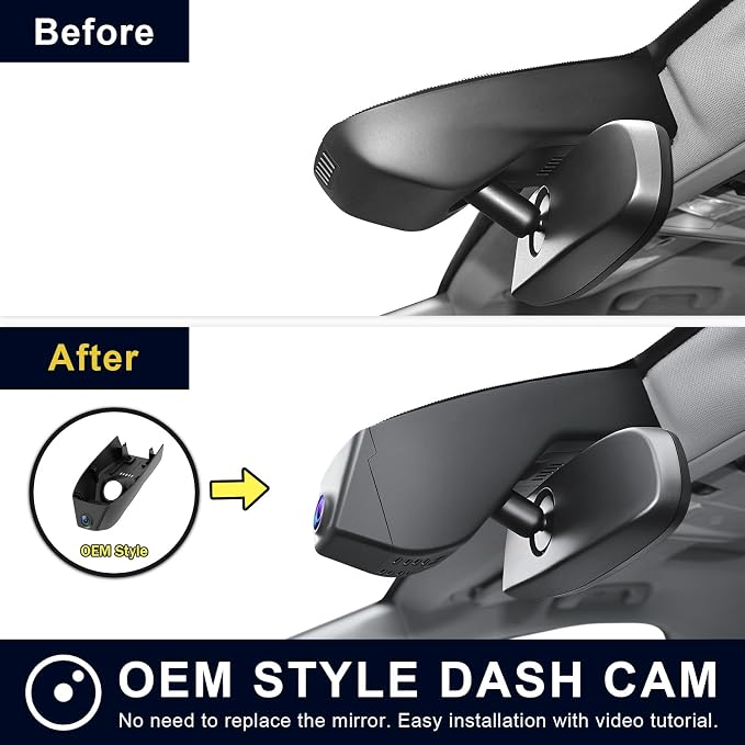 Mangoal Front 4K & Rear 1080p Dash Cam for GMC Acadia 2017-2023 (Model A), Model A & Model B Have Same Models Years but Vehicle Sensor Cover are Different, Free App & WiFi, 128GB Card