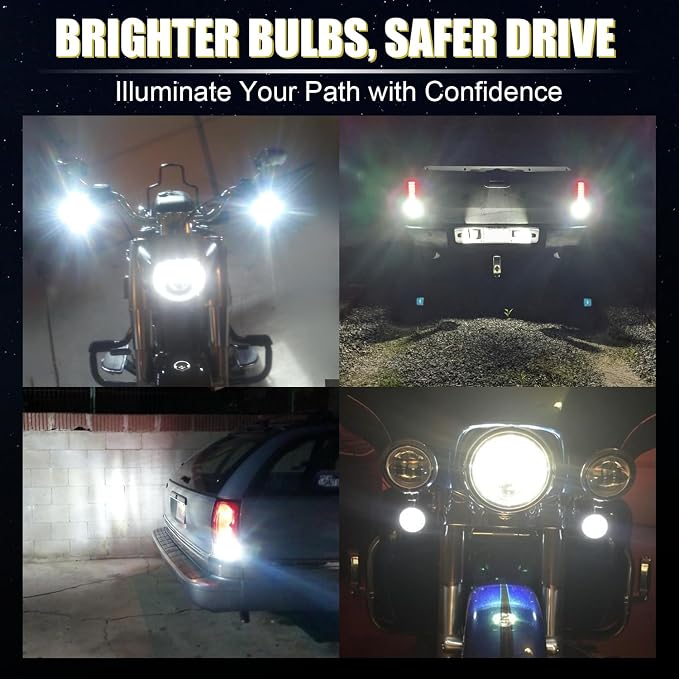 iBrightstar 1157 LED Bulb White, BAY15D 2057 2357 7528 LED Daytime Running Lights Bulbs Super Bright for Back Up Reverse Lights Brake Tail Lights Turn Signal Lights, 2 Pack