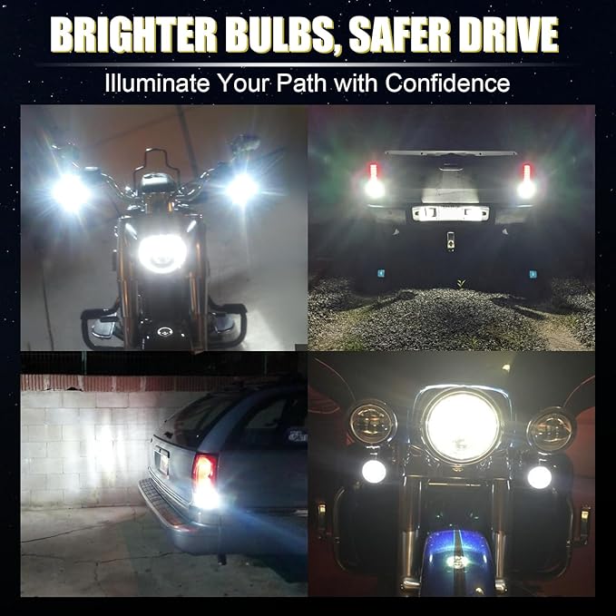iBrightstar 3157 LED Bulb White, 4157 3156 LED Reverse Light Bulbs Super Bright for Tail Brake Lights Backup Lights Turn Signal Lights, 2 Pack