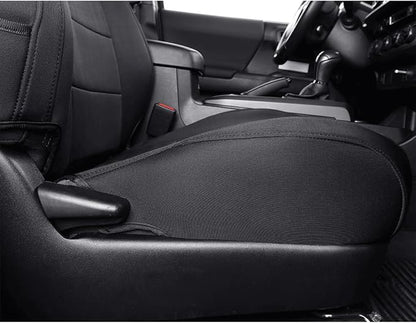EKR Custom Fit Tacoma Front Car Seat Covers for Toyota Tacoma (Petrol & Hybrid) 2024 2025 2026 Double cab SR/SR5/TRD Sport/TRD Off-Road/Limited - Front Row Only,Neoprene (Black)