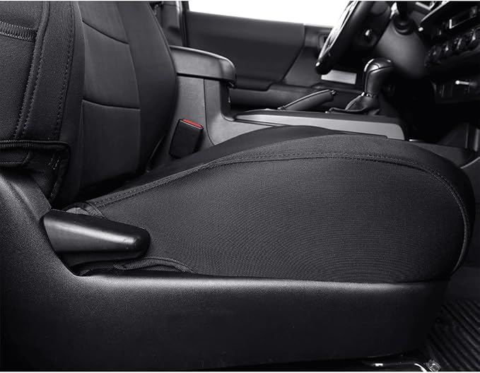 EKR Tacoma Car Seat Covers Custom Fit for Toyota Tacoma (Petrol) 2024 2025 2026 DoubleCab/CrewCab SR/SR5/TRD Sport/TRD Off-Road/Limited -Truck Seat Covers Full Set, Neoprene (Black)