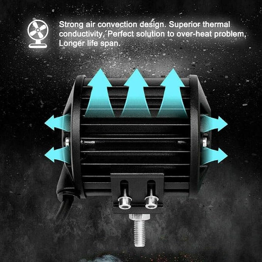 30Pcs Cube Triple Row Lights, Turboo Led Pod Lights 4 Inch 60W 12000LM Spot Flood Combo Light for Vehicle Accessories ATV UTV SUV Boat Pickup Lights