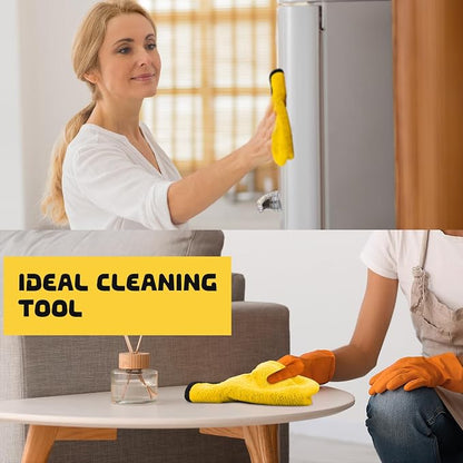 Tallew 60 Pcs Yellow Microfiber Towels: 16"x16" Microfiber Drying Towels Bulk Micro Fiber Car Cleaning Cloth for Cars Drying Washing Polishing Cleaning Household Supplies