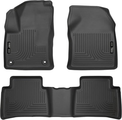 Husky Liners Weatherbeater Floor Mats | Fits 2016-2022 Toyota Prius, 2017-2021 Toyota Prius Prime | Front & 2nd Row, 3-pc Black - 98991