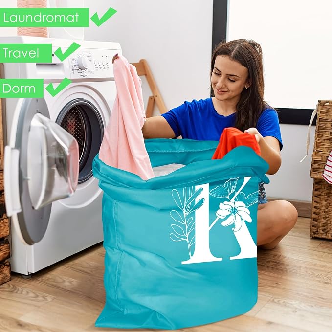 Sylfairy 2 Pack Extra Large Travel Laundry Bag, Dirty Clothes Organizer with Drawstring,Heavy Duty Travel Laundry Bags