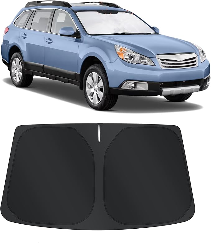 TINGLU Sun Shade for Subaru Outback Wagon 2010-2014 Accessories Windshield Sun Shade Window Shade UV Rays Protection Sun Visor Cover with Steering Wheel Sunshade Storage Bag