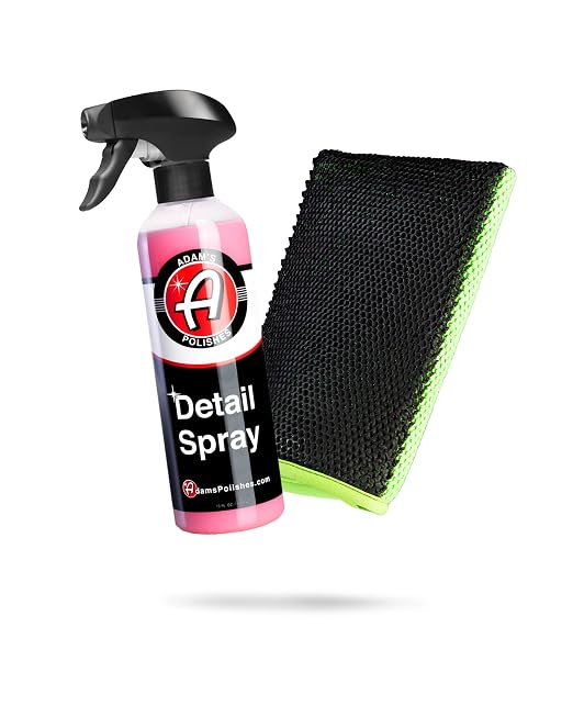 Adam's Clay Mitt Kit (Green) - Car Detailing Clay Bar Kit W/Detail Spray Lubricant for Auto Detail Paint Decon - Quickly Removes Debris from Your Vehicle Exterior Paint, Glass, Wheels, Chrome & More