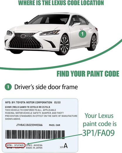 Grecian Water(8Y6) Touch Up Paint Pen for Lexus,Car Paint Scratch Repair Pen Quick and Easy Fix Auto Paint Scratch