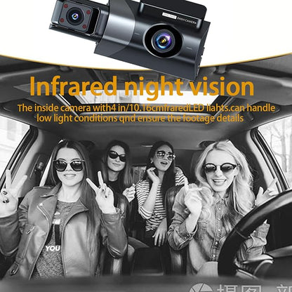 Docooler Dash Cam Front and Rear, 1080P HD Full Dashcams for Cars with DVR, WiFi & App Control, Night Vision, G-Sensor, Infrared, Parking Mode, 24H Loop Recording, 170° Ultra-Wide Angle - Black