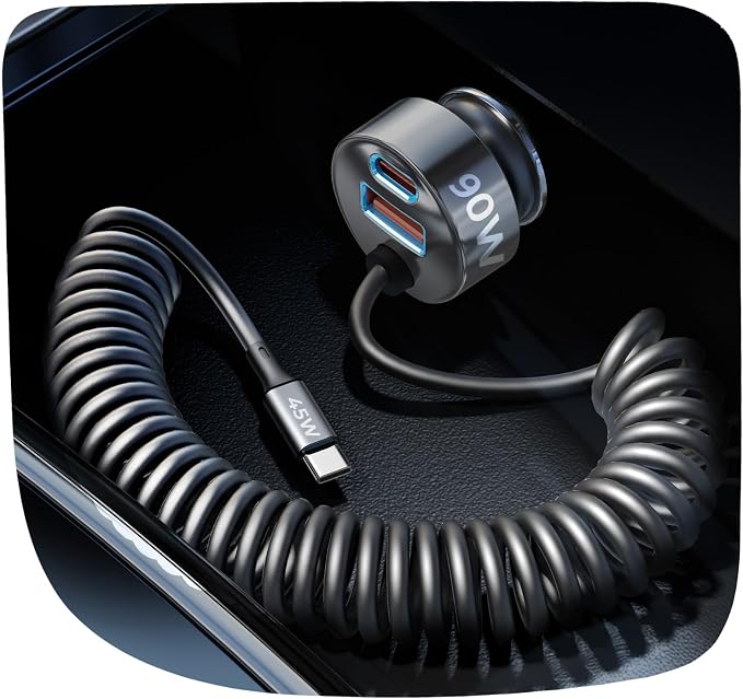 LISEN 90W USB C Car Charger for iPhone 17/16/15 Series | Car Charger USB C Fast Charge Adapter,Super Fast for Men Women, Car Accessories, Compatible with iPhone 17 16 15 Pro Max