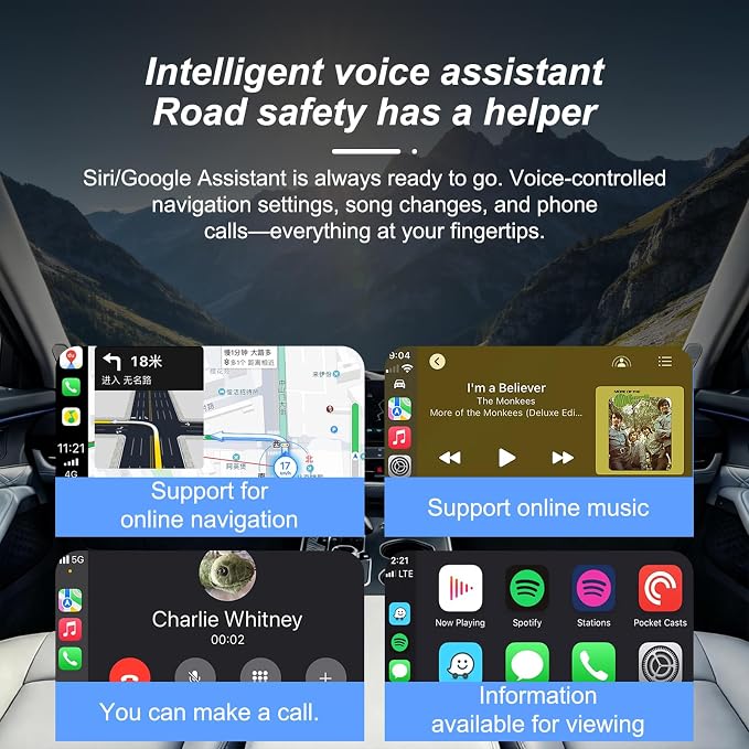 Wireless CarPlay Adapter, 2026 Upgraded Wired to Wireless for Apple CarPlay & Android Auto, USB-C/Type-C, Car Play Adapter, Plug and Play, Stable Connection & No Latency (Silver)