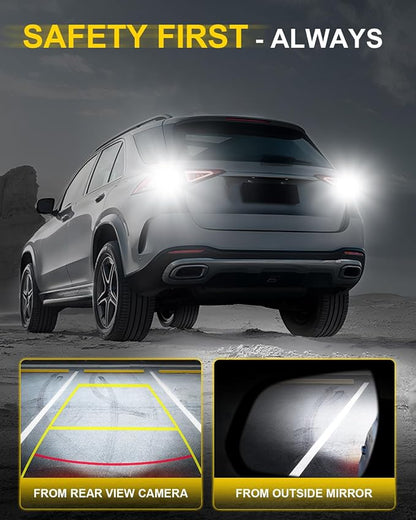 AUXITO 921 LED Bulb Reverse Lights, 700% Super Bright 912 T15 led Backup light, CAN-Bus Error Free 906 922 W16W LED Bulbs for Reverse Back Up Marker Lights, 6500K White