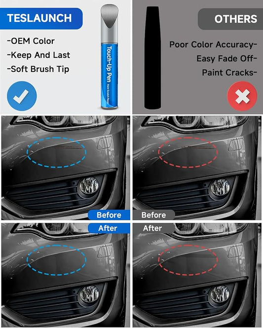 GXD/WA130H Sharkskin/Sterling Gray Metallic Touch Up Paint Compatible with Chevrolet GMC Buick Cadillac Exact Match Touch Up Paint Car Scratch Repair