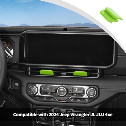 JWWY for Jeep JL Vent Air Outlet Adjustment Cover Trim Compatible with 2024-2025 Jeep Wrangler JL JLU Gladiator JT 4xe Interior Accessories 2pcs Green