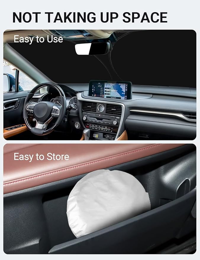 Proadsy 2026 Upgrade Front Windshield Sunshade Custom Fit 2016-2022 Lexus RX SUV Foldable Sun Shade Sun Visor Protector, Accessories