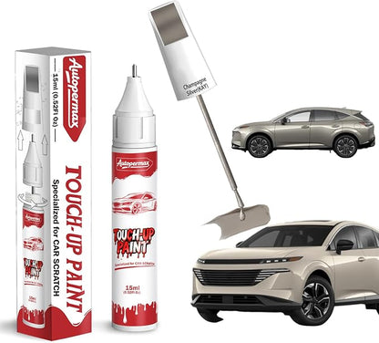 KAY Champagne Silver Car Touch Up Paint for Nissan, Color Accurate Two-In-One Car Paint Scratch Repair Pen, Professional Scratch Remover for Vehicles Chips and Nicks Scuff