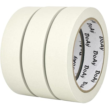 3 Pack White Painters Tape - Masking Tape 1 Inch Wide - Multi-Surface, Smart Adhesion, Indoor & Outdoor - 270FT Total - Paint Tape for Artist, DIY, Labeling, Art, Car, General Purpose (#3910)