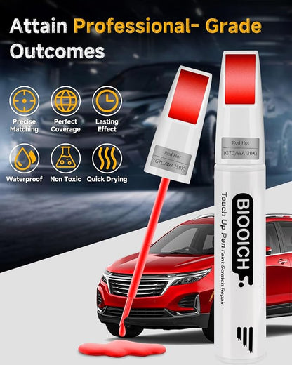 Touch Up Paint Pen Exact Color Match Car Chip and Scratch Repair (for Chevrolet, Red Hot(G7C/WA130X))