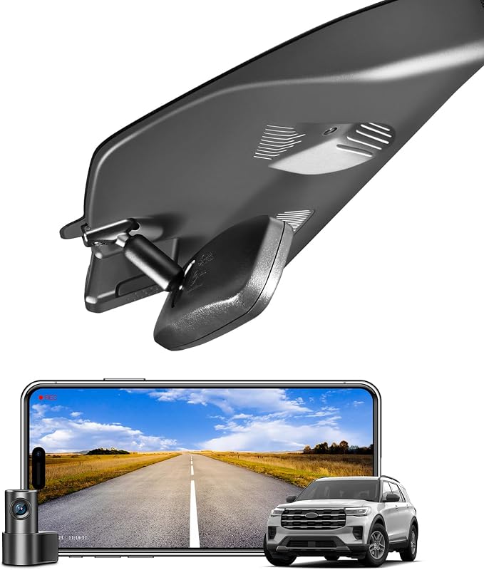 Mangoal Front 4K & Rear 1080p Dash Cam for Ford Explorer U625 2025 2026, Base XLT ST_Line Limited Timberline Platinum King Ran(Model D), UHD 2160P Video, WiFi & App, GPS, 128GB Card