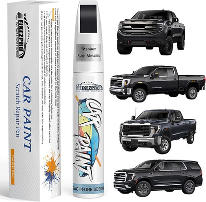 Titanium Rush Metallic(G6M/WA618G) Touch Up Paint for GMC, Exact Color Match Car Paint Scratch Repair Remover Pen Kit Fix Vehicle Chips and Automotive Nicks Scuff