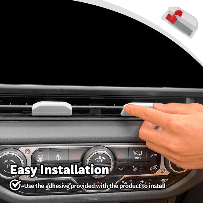 JWWY for Jeep JL Vent Air Outlet Adjustment Cover Trim Compatible with 2024-2025 Jeep Wrangler JL JLU Jeep Gladiator JT Interior Accessories 2pcs White