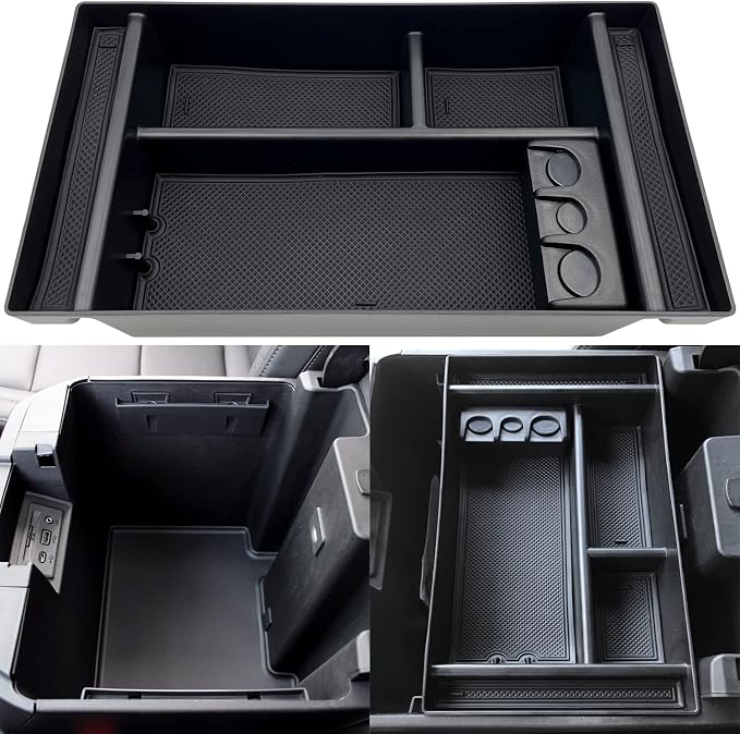Center Console Organizer Tray fits for 2019-2022 GMC Sierra/Chevy Silverado 1500 Accessories, 2020-2021 2022 2023 Silverado/Sierra 2500 HD/3500 HD