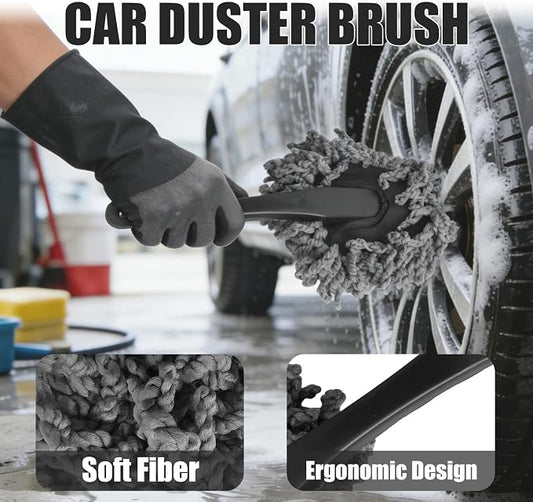 10PCS Car Detailing Brush Kit, Soft Boar Hair Brush, Car Interior Detail Brush, Fiber Brush, Car Dust Removal Brush, Car Cleaning Gel, Car Interior Cleaning Kit for Trucks, Cars, RVs, SUVs