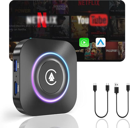 Magic Box Wireless CarPlay Adapter, Upgraded CarPlay & Android Auto, Support USB Offline Media Strea*ming, Plug & Play, Watch YouTube On Car, Magic Box for Factory Wired Car Play