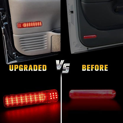 NDRUSH RGB LED Interior Door Panel Courtesy Light Door Light Assembly Compatible with Silverado/Sierra C/K 1500 2500 3500 Pickup Suburban Tahoe Avalanche Yukon Cadillac Escalade