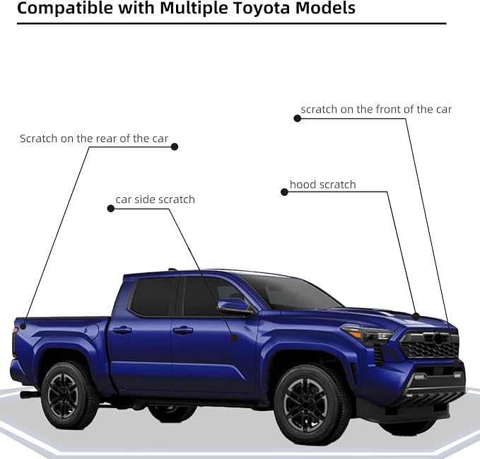 Blue Crush Metallic(8W7) Car Paint Touch Up Pen Compatible with Toyota, 2-In-1 Color Accurate Touch Up Car Scratch Repair Paint Exact Match Toyota Series Automotive Scratch Remover for Nicks&Chips Repair