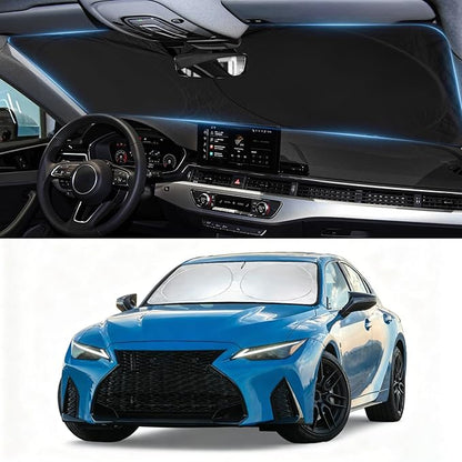 Windshield Sunshade for Lexus is 2014-2025 2026 for Lexus IS 300, IS350, IS 500, IS 250, IS 200T Custom-Fit Lexus is Sun Visor Protector, Front Window Sun Shade Cover Block Heat Shield Car Accessories