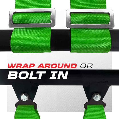 1pc 4 Point Harness for Bucket Seat, Push Release, 10 Color Options, Racing Harness, Race Car, Off Road, UTV, RZR [6008-A1]