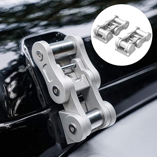 Hood Latches Kit Durable Secure Locking System for JK 2 Door & Unlimited 4 Door 2007‑2017 Off Roading Enthusiasts (Ti Color)