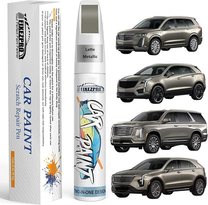 Latte Metallic(G5D/WA615G) Touch Up Paint for Cadillac, Exact Color Match Car Paint Scratch Repair Remover Pen Kit Fix Vehicle Chips and Automotive Nicks Scuff