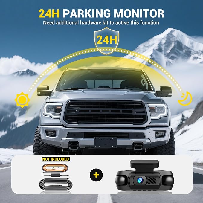 4K 4 Channel Dash Cam Front and Rear with Cabin, 4K+1080P+1080P Dash Camera for Cars, Free 128GB Card Included, Dash Cam with Night Vision, WiFi, GPS, APP Control, Parking Monitor, Loop Recording