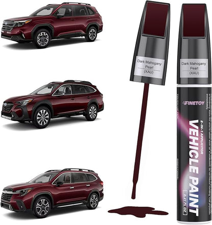 Dark Mahogany Pearl(XAU) Touch up Paint for Subaru, Quick & Easy Fix for Car Scratches, 2 in 1 Car Touch up Paint with Pen Tip and Brush, Auto Scratch Repair Pen with Exact Color Match