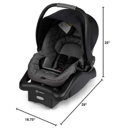 Safety 1st onBoard™ Insta-Latch™ DLX Infant Car Seat with Base, Baby Car Seat for 4-30 lbs., Rear Facing Car Seat, Ironbark