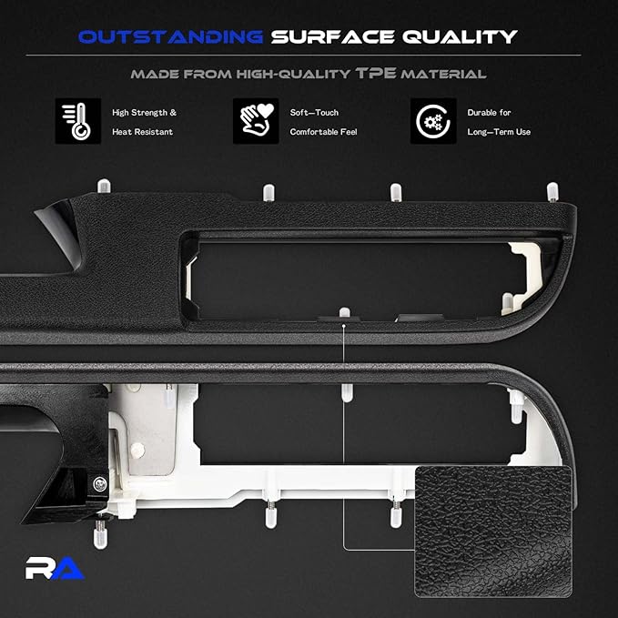 80994 Door Panel Armrest Repair Fit for Chevy Silverado Suburban Tahoe Avalanche | Fit for GMC Sierra Yukon 2010-2014 | Fits Door Panel with Release Handle Above Armrest | Front Left Driver Side | Black