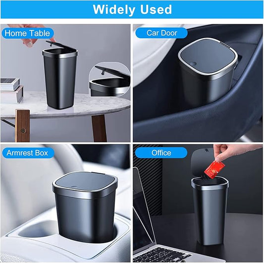 Mini Trash Bags, [9 Roll] Car Trash Bag,[PE]Mini Garbage Bags for Car Trash Can with Tear-Resistant Black Discreet Design Perfect Waste Disposal for Pet Home Office On-The-Go Travel