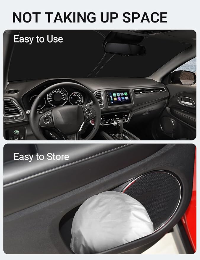 Proadsy 2026 Upgrade Front Windshield Sun Shade Foldable Sunshade Protector Custom Fit 2016-2022 HR-V LX Sport EX EX-L Accessories