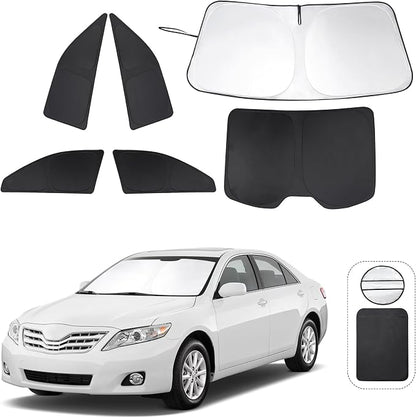 TINGLU Window Shades for Toyota Camry 2007-2011 Accessories Car Side Full Windows Windshield Sun Shade Sun UV Rays & Privacy Protection for Camping,Napping,Relaxing 6PCS